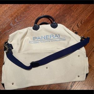 Panerai beige canvas duffel weekend bag